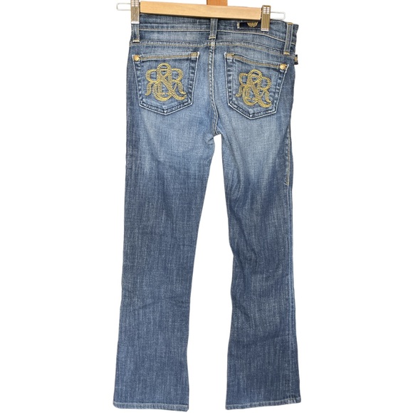 Rock & Republic womens size 24 jeans in EUC beautiful back pocket design - Picture 2 of 6